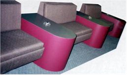 [Lock-in couches w/ 21" wide dividers]